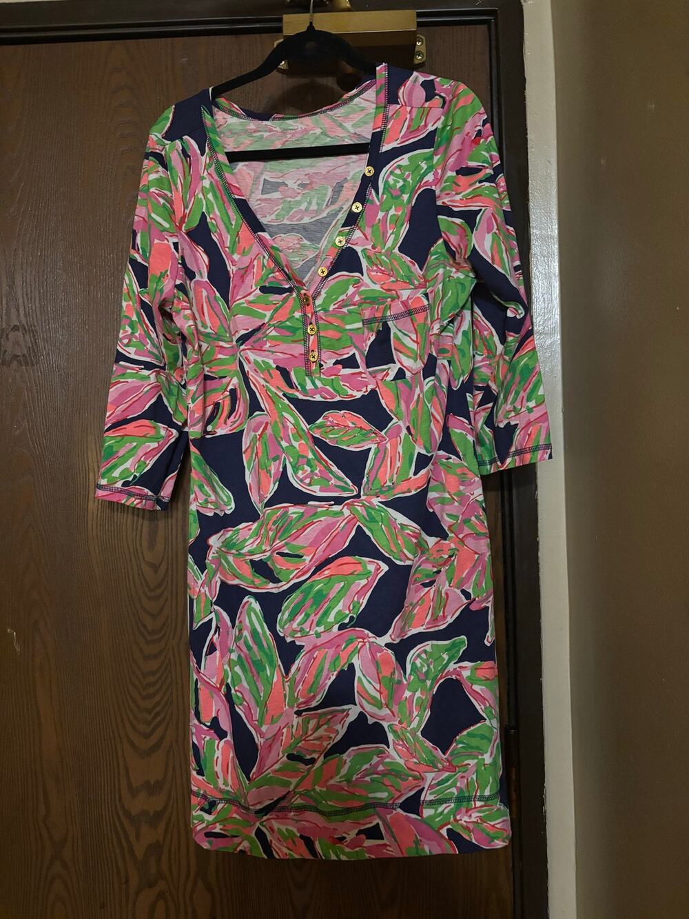 NWOT Lily Pulitzer Colorful Floral Bold Bright Casual Cotton Midi Dress